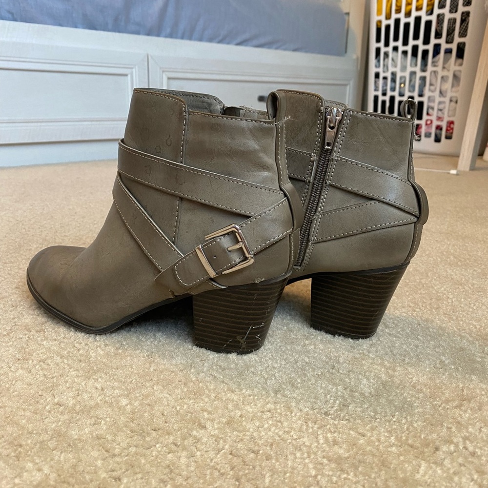 Army green booties!!